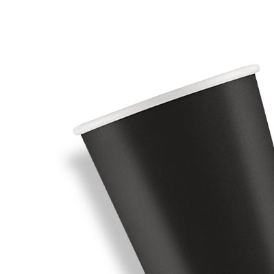 Бумажные стаканы белые и чёрные